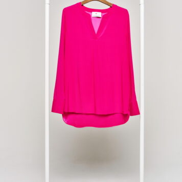 Tunika Bluse matt shockpink