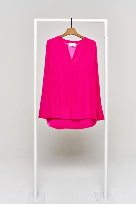 Tunika Bluse matt shockpink