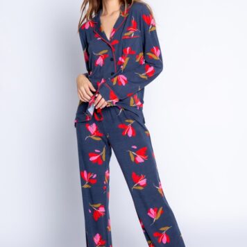 Pyjama Navy blüte