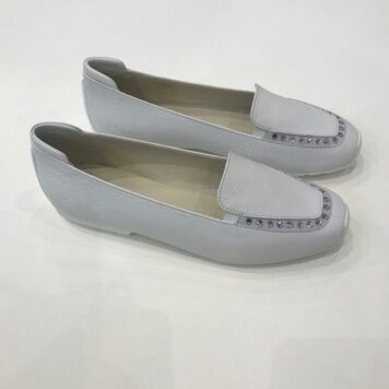 Slipper bianco strass