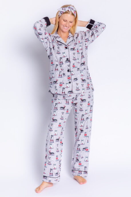P.J. SALVAGE Pyjama Dog-grau