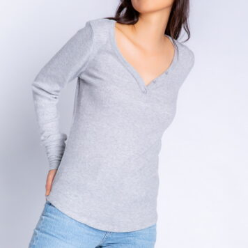 P.J. SALVAGE Langarmshirt graumelange