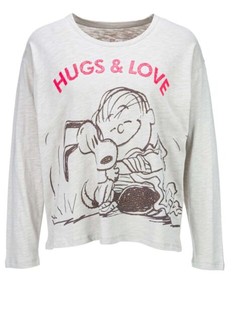 Langarmshirt Snoopy Hugs & Love