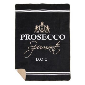 MARS&MORE Plaid wein prosecco schwarz 150x200cm