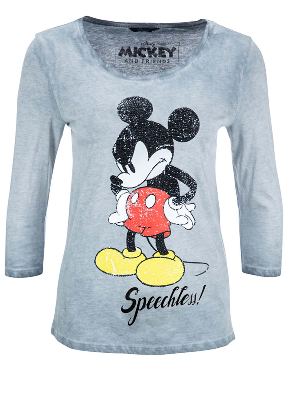 Frogbox Sweatshirt mit Mickey Mouse, Mit Rundhalsausschnitt