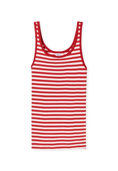 SCHIESSER REVIVAL TankTop Greta rot-gestreift