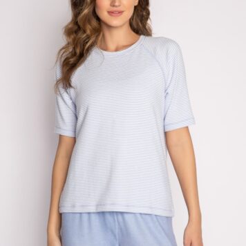 P.J. SALVAGE Shirt Streifen blaugrau