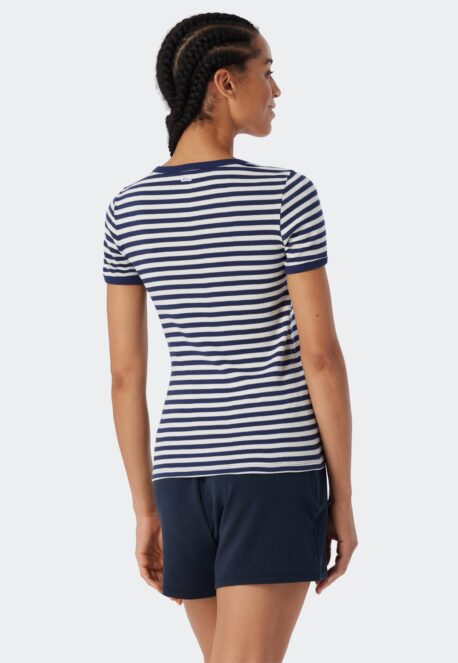 SCHIESSER REVIVAL 1/2Shirt Greta admiral-gestreift – Bild 3