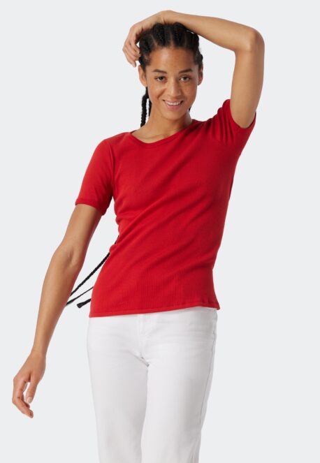 SCHIESSER REVIVAL 1/2Shirt Greta rot – Bild 2
