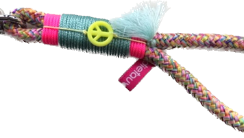 DIE TAUWERKSTATT Keyholder regenbogen neon-Peace silber