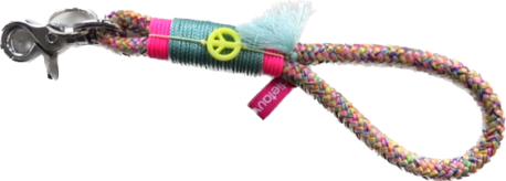 DIE TAUWERKSTATT Keyholder regenbogen neon-Peace silber