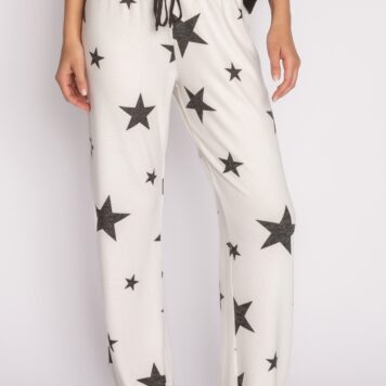 P.J. SALVAGE Pant Sterne schwarz-weiss