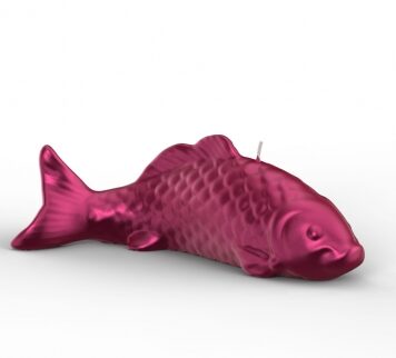 ENGELS KERZEN Objektkerze Fisch Metallic-Lack pink