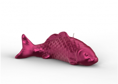 ENGELS KERZEN Objektkerze Fisch Metallic-Lack pink