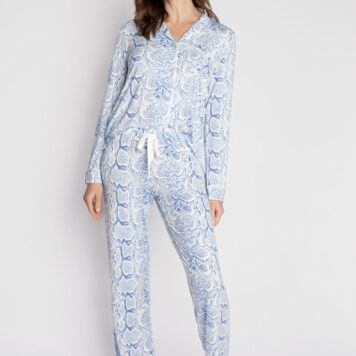 P.J. SALVAGE Pyjama Pyton blau