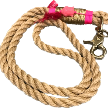 DIE TAUWERKSTATT Keyholder lang Natur-Pink Gold