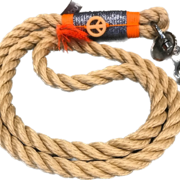 DIE TAUWERKSTATT Keyholder lang Natur-Orange Silber
