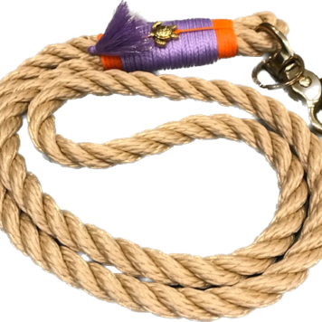 DIE TAUWERKSTATT Keyholder lang Natur-Lila Gold