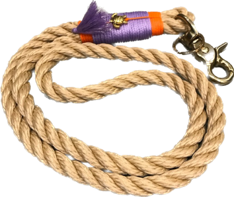 DIE TAUWERKSTATT Keyholder lang Natur-Lila Gold