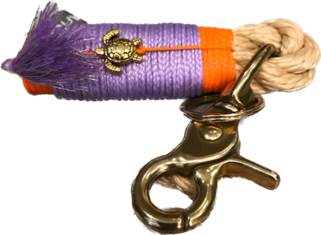 DIE TAUWERKSTATT Keyholder lang Natur-Lila Gold