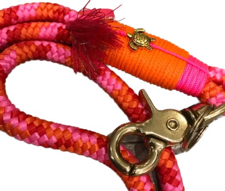 DIE TAUWERKSTATT Keyholder lang Camopink-Orange Gold