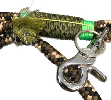 DIE TAUWERKSTATT Keyholder lang Camouflage-Grün Silber