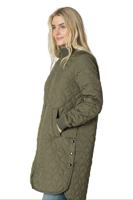 ILSE JACOBSEN PaddedQuiltCoat army