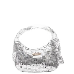 BRASI&BRASI clutch & long paillette silber