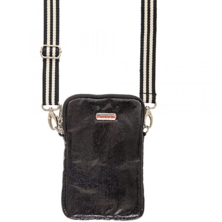 BRASI&BRASI Handy&Zip Stripe Glitter schwarz