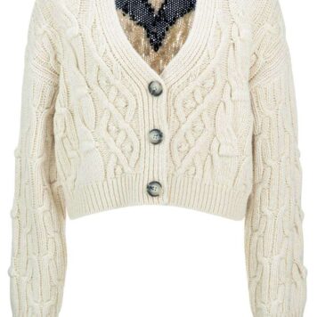 FROGBOX Cardigan mit Zopfmuster & Herz