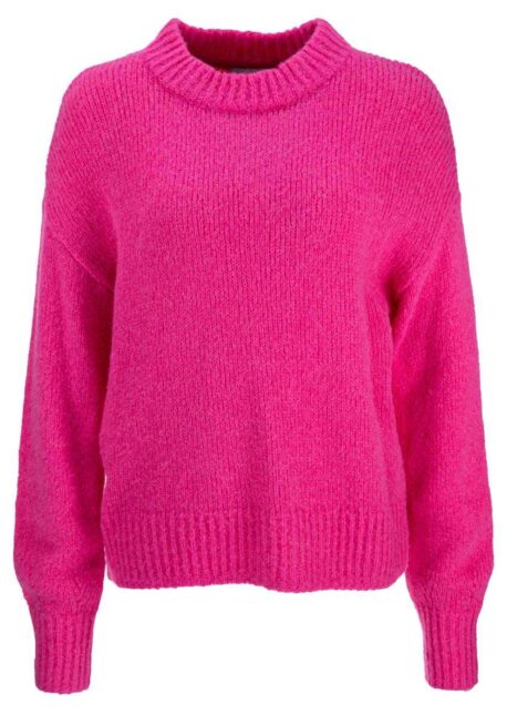 FROGBOX Strickpullover mit Ballonärmeln shocking-pink