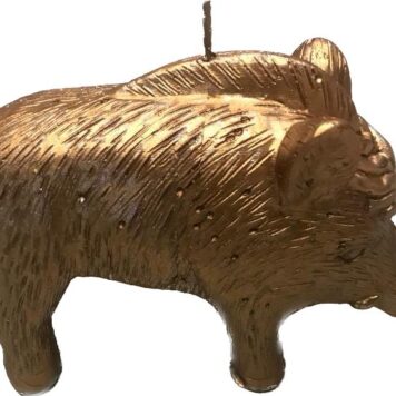 ENGELS KERZEN Objektkerze Wildschwein gold-metallic