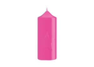 ENGELS KERZEN Stern-Lack Pink