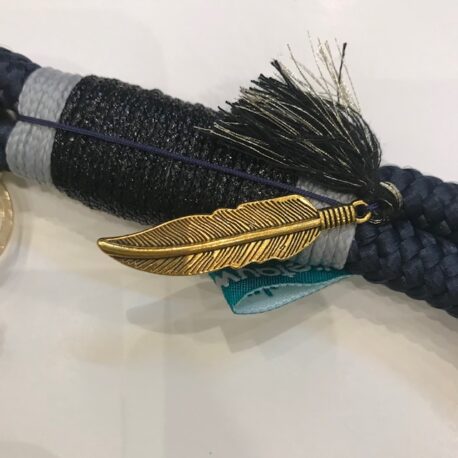 DIE TAUWERKSTATT Keyholder dunkelblau-Feder gold