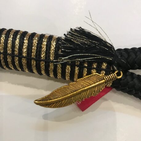 DIE TAUWERKSTATT Keyholder Mini Schwarz-Feder gold