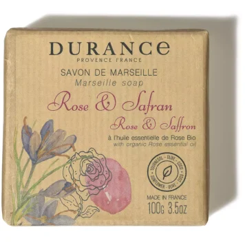 DURANCE Marseiller Seife Rose & Safran 100g