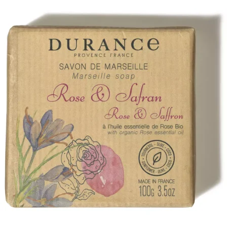 DURANCE Marseiller Seife Rose & Safran 100g