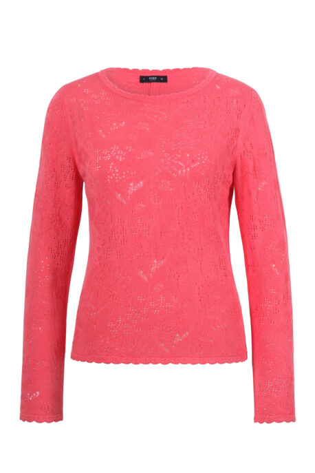 Ivko Women Pullover Strukturmotiv uni-koralle – Bild 4