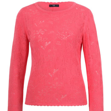 Ivko Women Pullover Strukturmotiv uni-koralle
