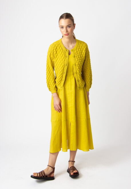 Ivko Women Cardigan Strukturmotiv gelb – Bild 6
