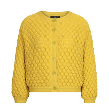 Ivko Women Cardigan Strukturmotiv gelb