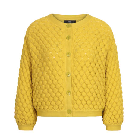 Ivko Women Cardigan Strukturmotiv gelb