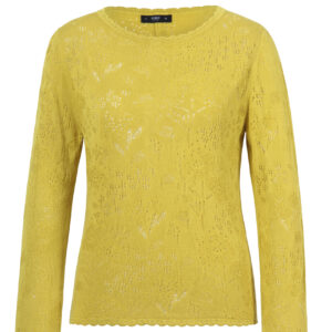 Ivko Women Pullover Strukturmotiv uni-gelb