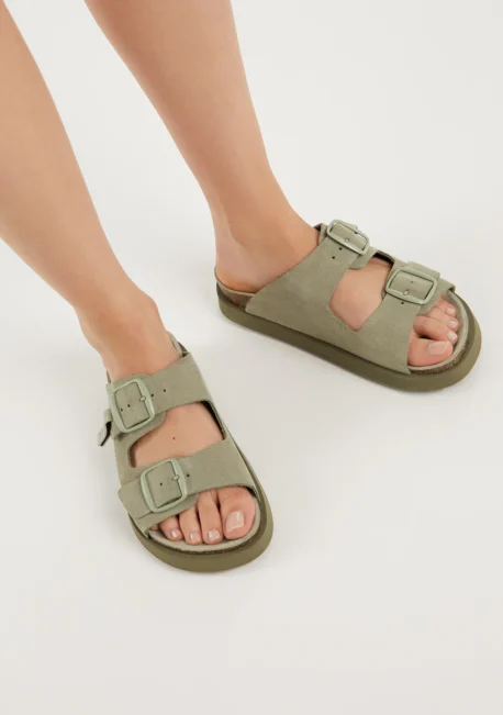 D.FRANKLIN Vibe Sandal Buckle khaki – Bild 6