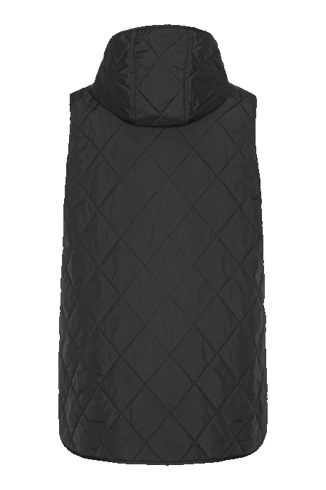 ILSE JACOBSEN Quilted Long Vest black
