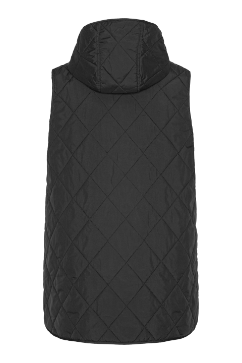 ILSE JACOBSEN Quilted Long Vest black
