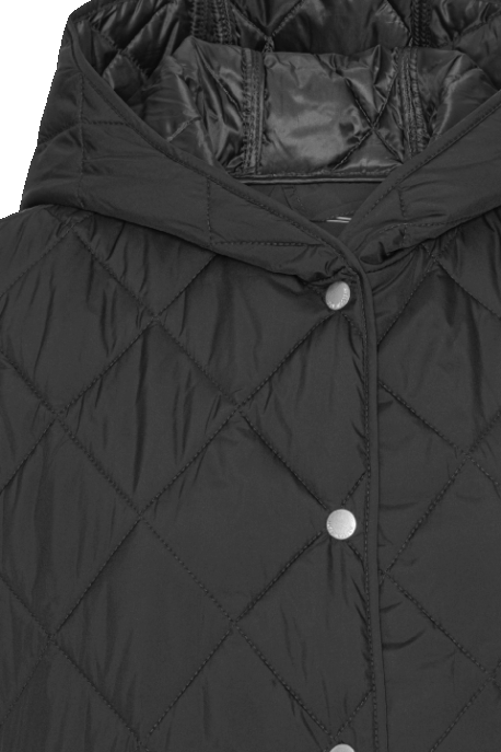 ILSE JACOBSEN Quilted Long Vest black