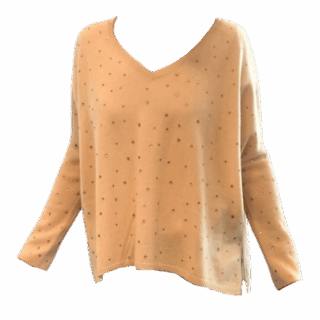 Dagmar von Schmaus Cashmere Pulli camel-strass