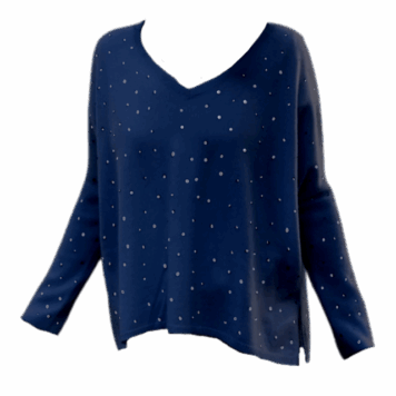 Dagmar von Schmaus Cashmere Pulli blu-strass
