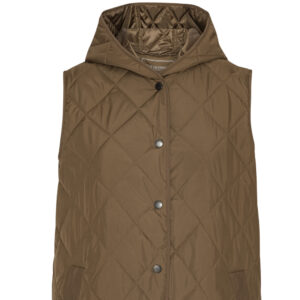 ILSE JACOBSEN Quilted Long Vest nut